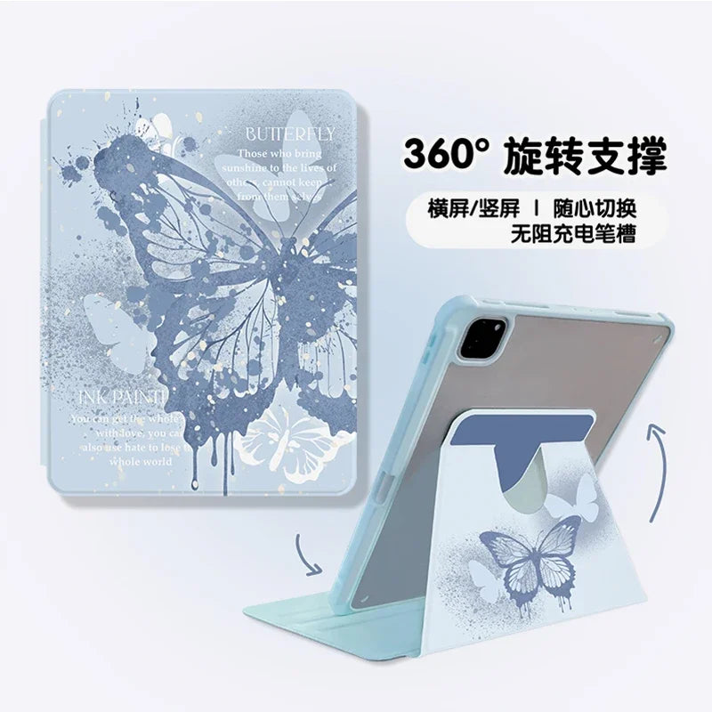 Graffiti Cat Case For iPad 10.2 9th 8th 7th A16 11th 2025 2024 Air11 13 inch Pro11 13 M4 Air4 5 10.9 10.5 IPad10 Pro12.9 5th 6th