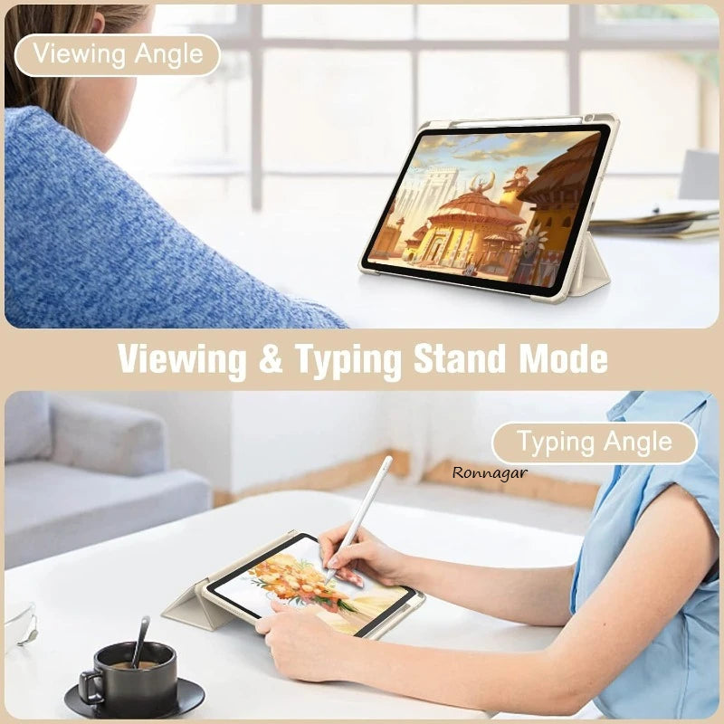 Case for iPad (A16) 11th/10th Gen (2025/2022) Air11 13 M2 M3 2024 Pro11 13 M4 9th 8 7 10.2 10.5 Air5 4 10.9 Auto Wake/Sleep Case