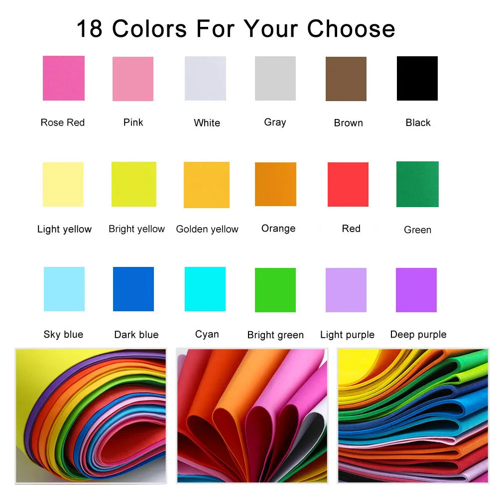 1 Pcs 2mm Colorful  EVA Foam Sheets 50x50cm, Colorful Craft Foam Paper for DIY, Cosplay, Scrapbooking, Arts & Crafts Projects