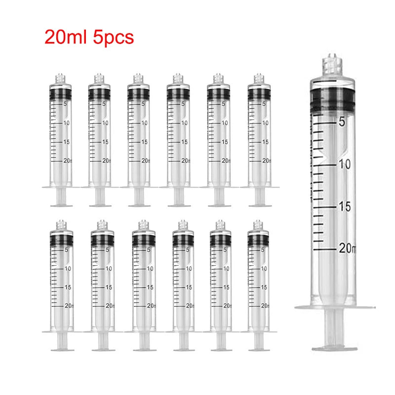 1/5/10pcs Luer Lock Syringes 3ml 5ml 10ml 20ml 30ml 50ml 100ml plastic syringe hydroponics Nutrient Syringe Tools Sampler