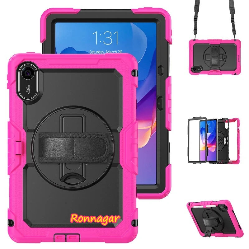 Heavy Duty Rugged Cover for Xiaomi Redmi Pad 2 11inch 2025 Shoulder Strap Built-in Screen Protector for Redmi Pad 2 11'' Tablet