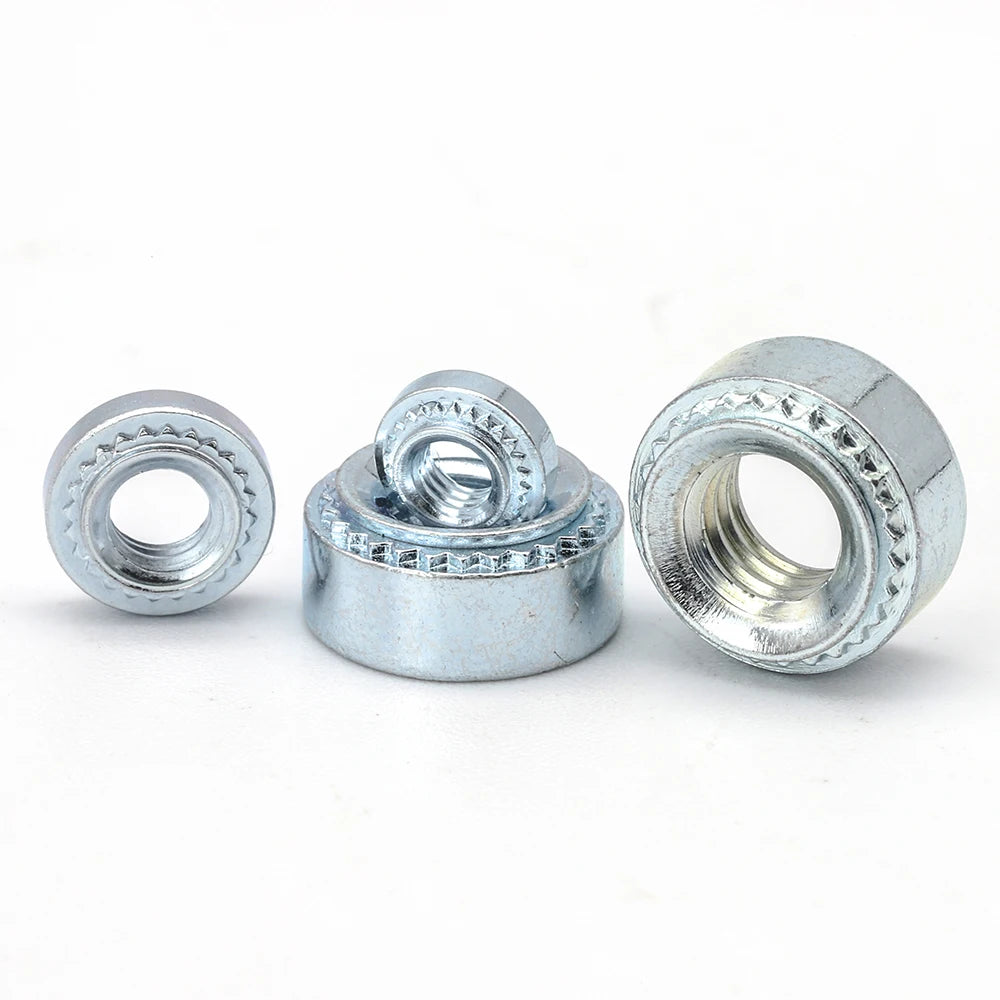 NINDEJIN 450pcs self clinching nut zinc plated steel M3 M4 M5 M6 PEM rivet nut pressure riveting nut assortment kit