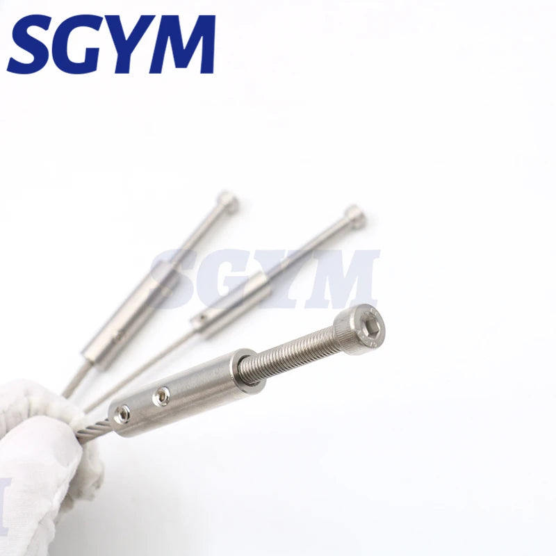 32pcs Handscrew Clamp Wire Rope 8mm Threaded Hexgonal Socket Head Tensioner End Fitting with Screw for 5/16 Cable