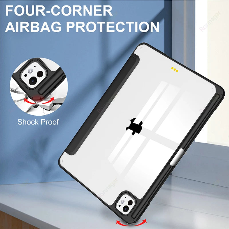 Smart Case for iPad Air 11 inch M2 M3 2025 2024 A16 11th Air 5th 4th Gen Pro11 13 M4 M2 Air 13 M2 M3 iPad 10th 9th 8 7 10.2 10.5 - KiwisLove