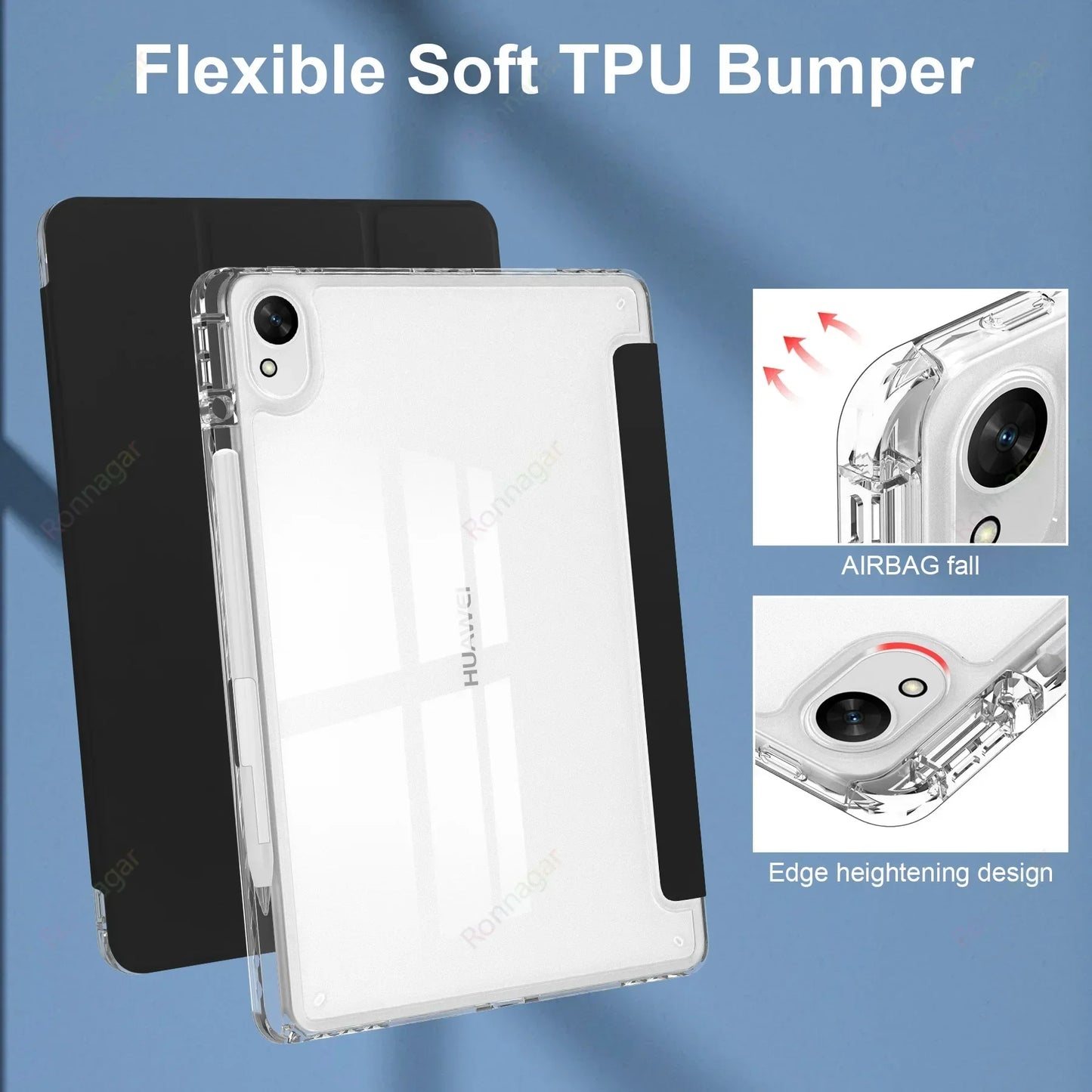 Trifold Case for Huawei MatePad 11.5S 2024 Protective Cover for Matepad 11.5s PaperMatte DMG-W00 TGR-W10 11.5 with Pencil Holder