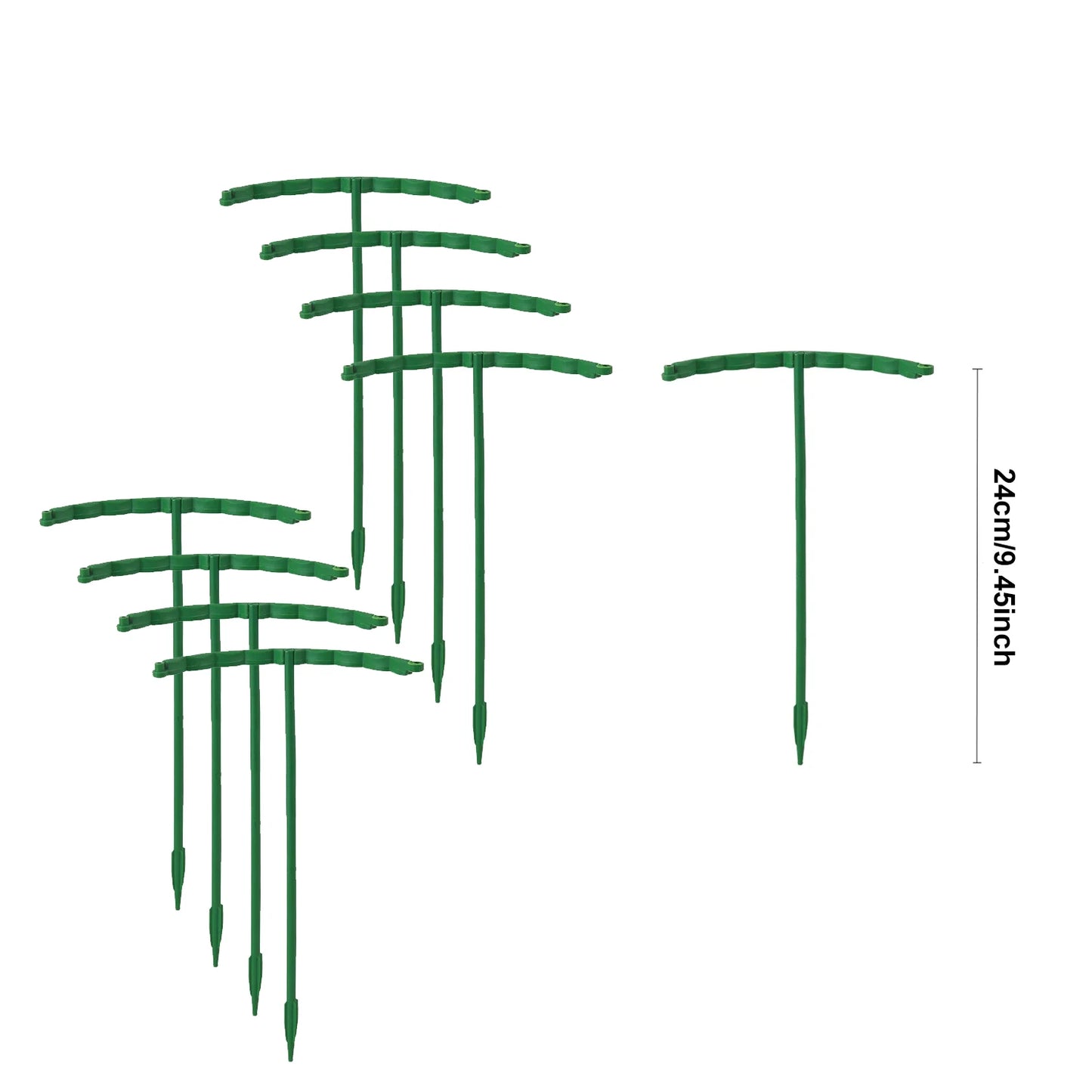 4/8PCS Plant support pile, semi-circular plant support ring, plastic plant cage, flowerpot, climbing grid frame