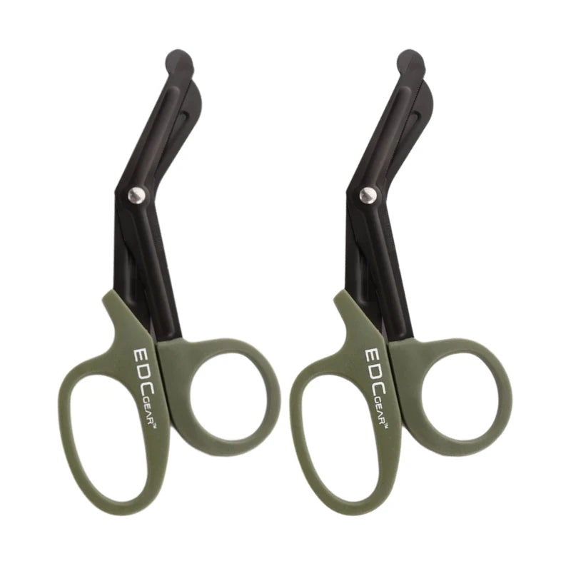 2/5PCS Medical Rescue Scissors Plastic Handle Stainless Steel Wound Gauze First Aid Scissors Practical Outdoor Nurse Scissor