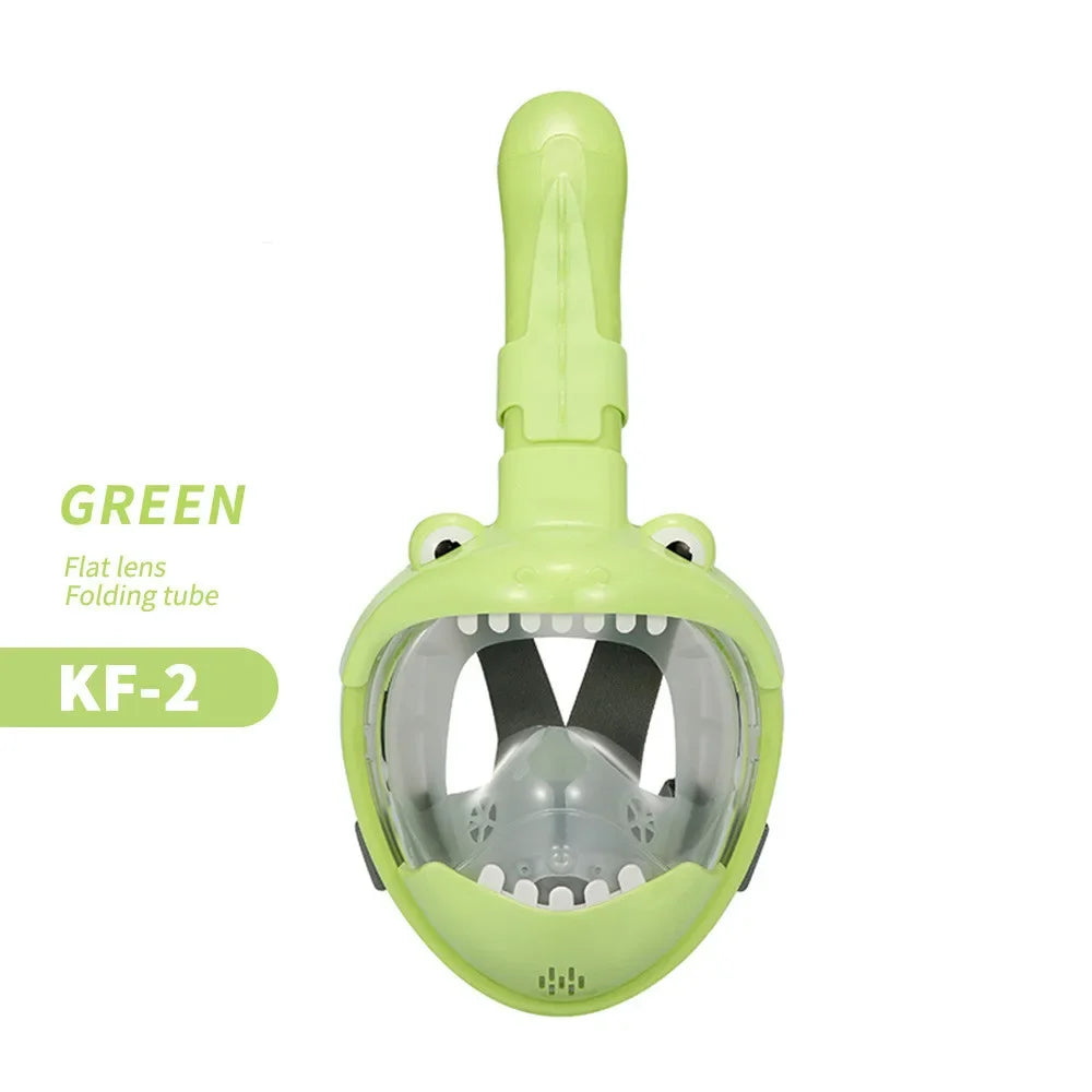 Kids Swimming Equipment Snokeling Support Goggles Full Face Diving Mask Swim and Snorkel 4~11 Years Children's Masks