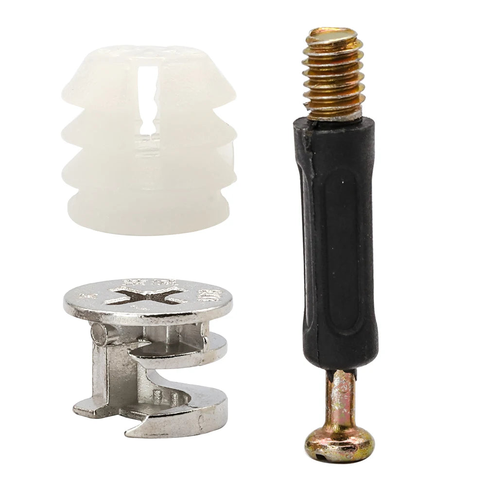 108pcs/set 3 in 1 Furniture Connecting Kit with Eccentric Wheels Furniture Cam Lock Screws Nut Connectors for Cabinet