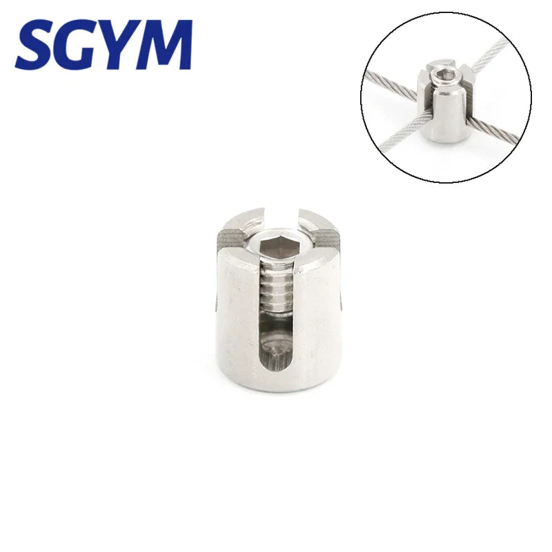 1Pcs M3/M4/M5/M6/M8 90 Degree Angles Marine Grade Stainless Steel 316 Wire Rope Trellis Systems Green Wall Cross Clip Rope Clamp