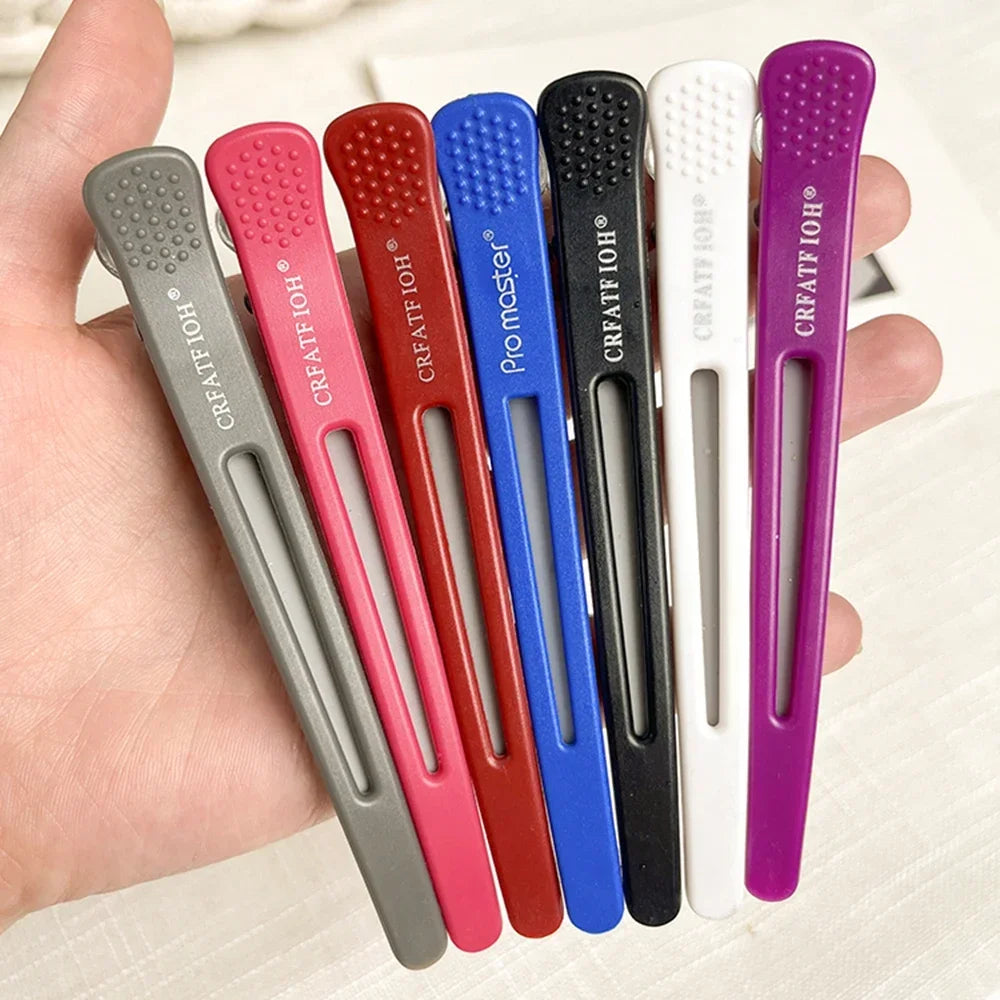 6Pcs Professional Hairdressing Salon Hairpins Black Plastic Single Prong DIY Alligator Hair Clip Hair Care Styling Tools - KiwisLove