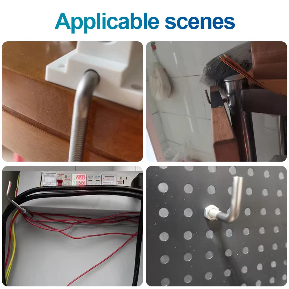 NINDEJIN L Shaped Screw Hooks M2.4 M2.5 M2.8 M3.4 M3.7 M3.8 M4.7 Zinc Plated Right Angle Self Tapping Screw Hook for Hanging - KiwisLove