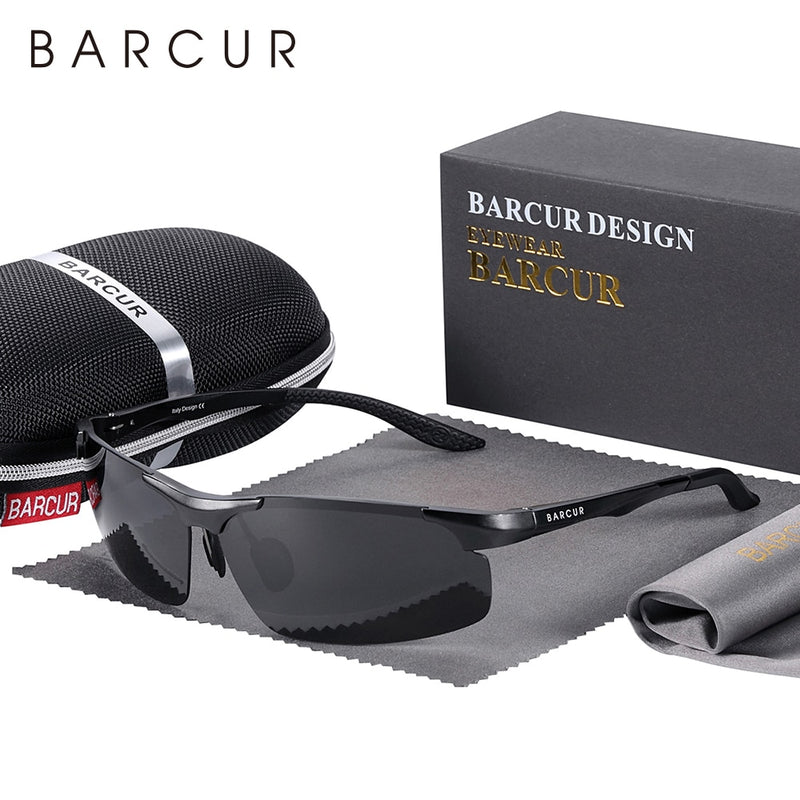 BARCUR Aluminium Magnesium Frame Brand Designer Sunglasses Frame Men Photochromic Rectangle Ultralight Eye Sport Eyewear - KiwisLove