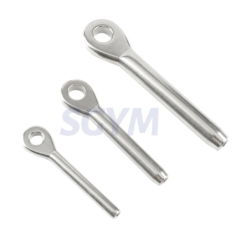 Cable Railing Tensioner 3/4/5/6/8/10mm Swage Eye Terminal T316 Stainless Steel Wire Rope Fitting Hardware