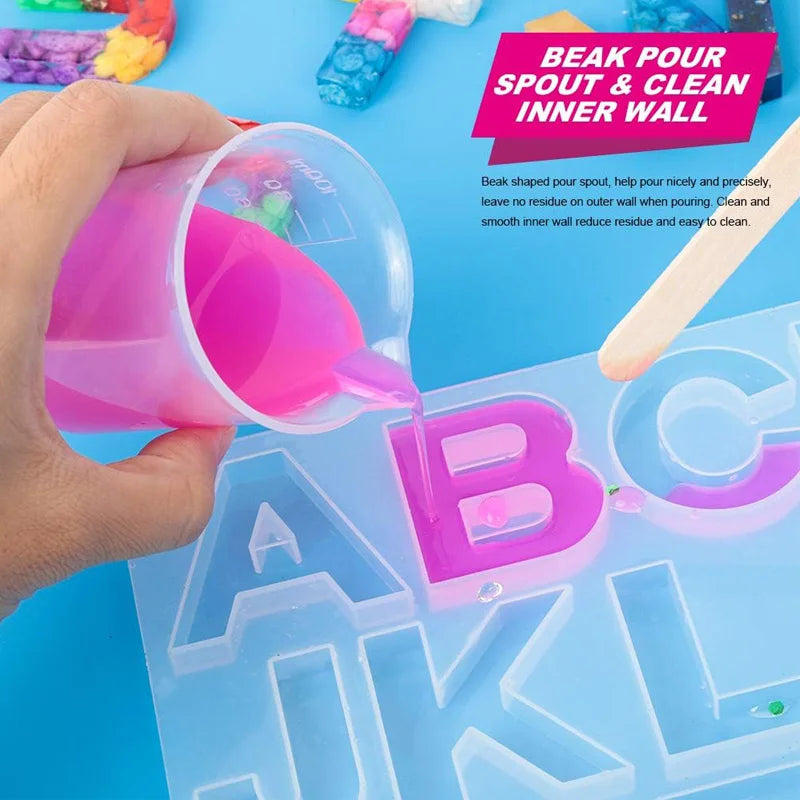 100ml Mixing Cups Plastic Liquid Container Epoxy Resin Scale Beaker Chemical Laboratory Cups Measuring Cup Kitchen Baking Tools - KiwisLove