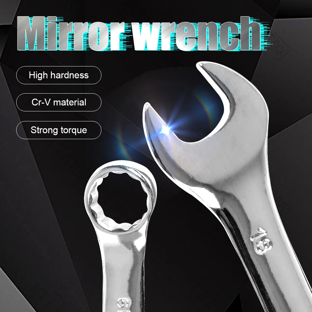 NINDEJIN open end wrench tool 16 17 18 19 20 21 22mm combination wrench hex spanner wrench for hex nuts - KiwisLove