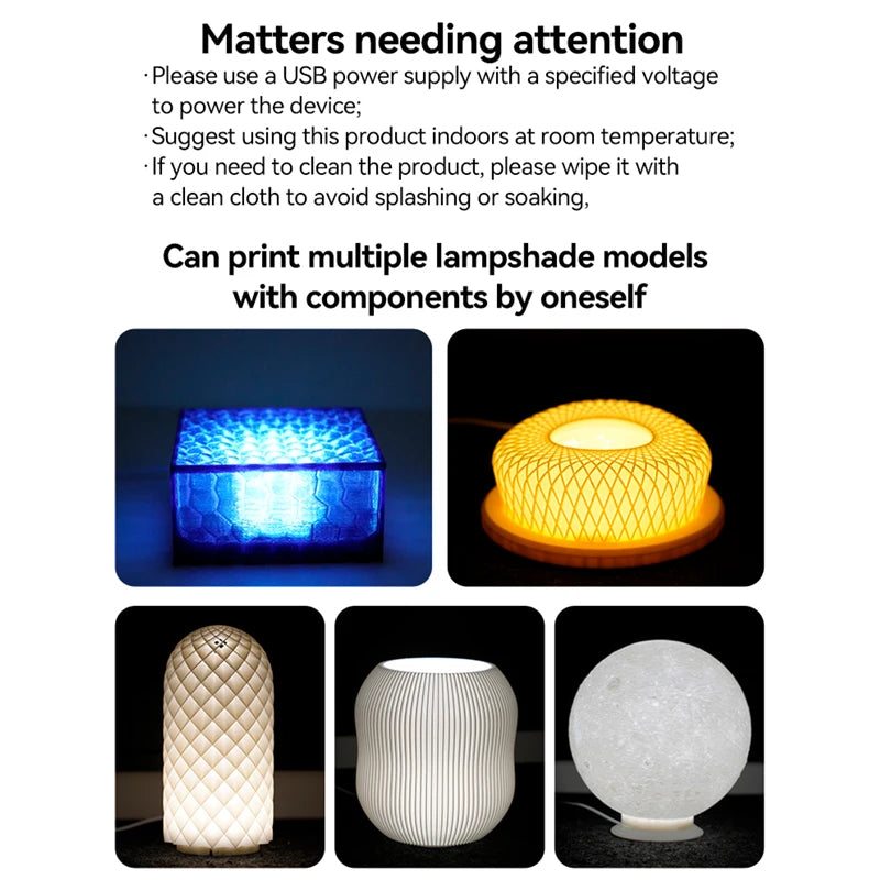 For Bambu Lab Led Lamp Kit Adjustable Light Kit Led Light Parts Hardware DIY Model white /cold/warm light Without Lamp shell 001