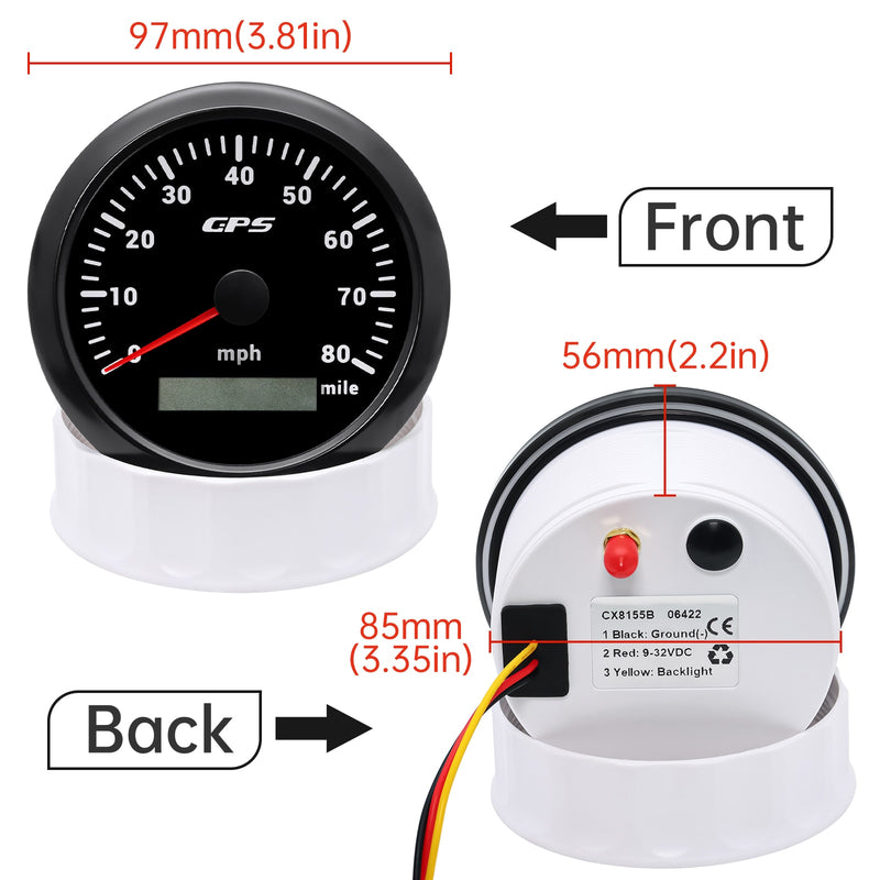 HD Car GPS Speedometer 7 Color Backlight Marine GPS 0-80MPH 0-120MPH KMH Speedo Meter With GPS Sensor For Motorcycle Car Boat - KiwisLove