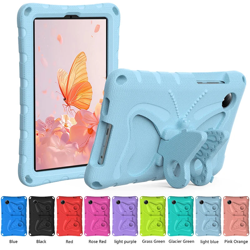 Kids Butterfly Safe Heavy Duty Case for Xiaomi Redmi Pad SE 8.7Inch 4G Case 2024 Sturdy ShockProof Tablet Cover Redmi Pad SE 8.7