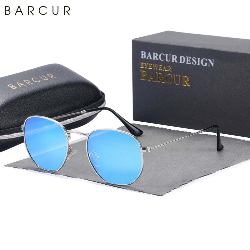 BARCUR Classic Square Sunglasses for Men Polarized Hexagon UVA& Sun Glasses for Woman Light Weight Eyewear Oculos De Sol gafas - KiwisLove
