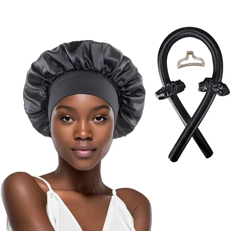 Heatless Curling Rod night cap Lazy Hair Curlers Headband No Heat Ribbon Hair Rollers Sleeping Soft Headband Hair Styling Tools - KiwisLove