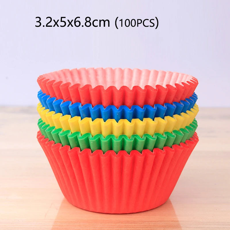 100-1000Pcs Muffin Cupcake Paper Cups Cupcake Liner Baking Muffin Box Cup Case Party Tray Cake Decorating Tools