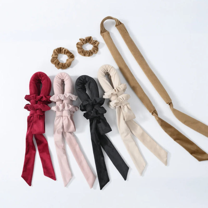 Heatless Curling Rod Headband No Heat Ribbon Hair Rollers Silk Curls Lazy Hair Curlers Sleeping Soft Headband Hair Styling Tools - KiwisLove