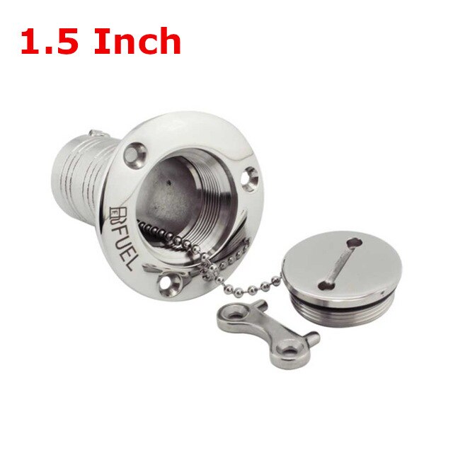 1-1/2" and 2" Marine Boat Hardware Deck Fillers 316 Stainless Deck Filler Fuel Water Waste Diesel Gas Key Cap Filler 38mm 50mm - KiwisLove