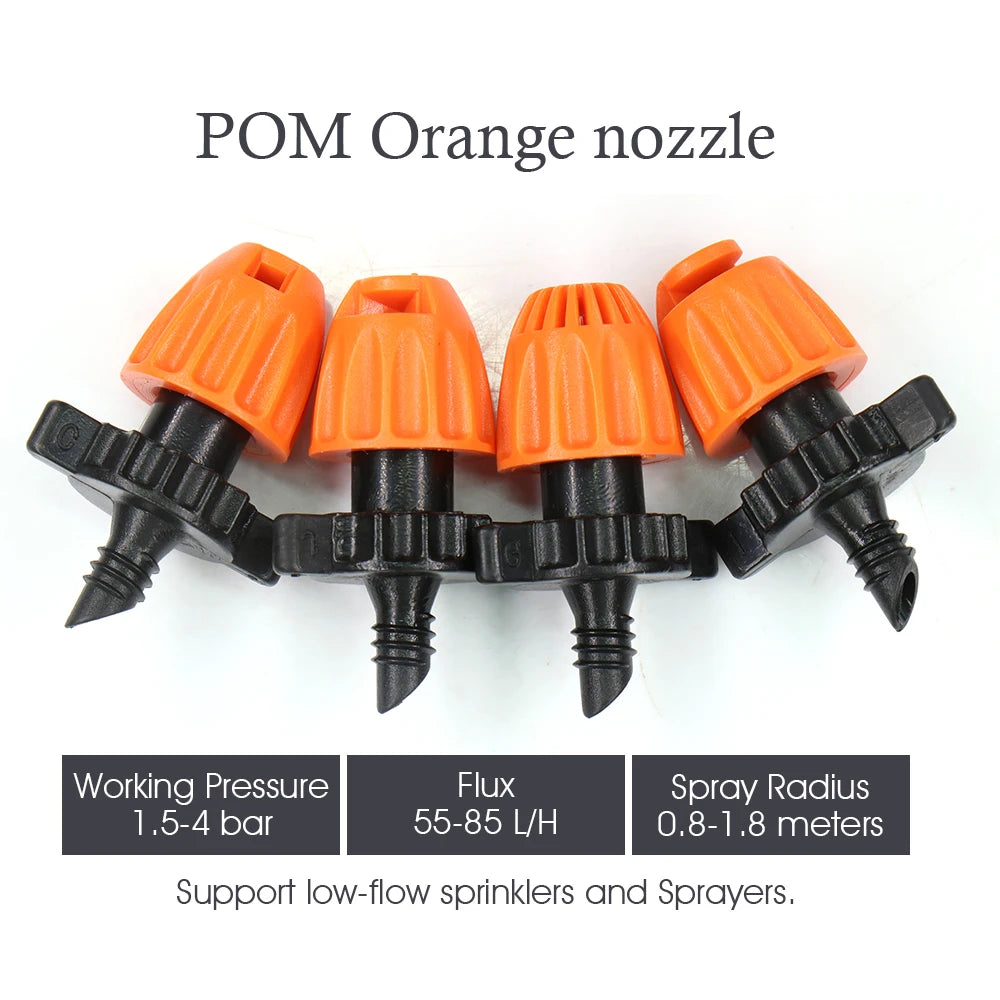 20pcs 90°/180°/360° Garden Irrigation Spraying Sprinkler Misting Nozzle for 5mm Thread Barb Coupling Joint for Bonsai Lawn Yard