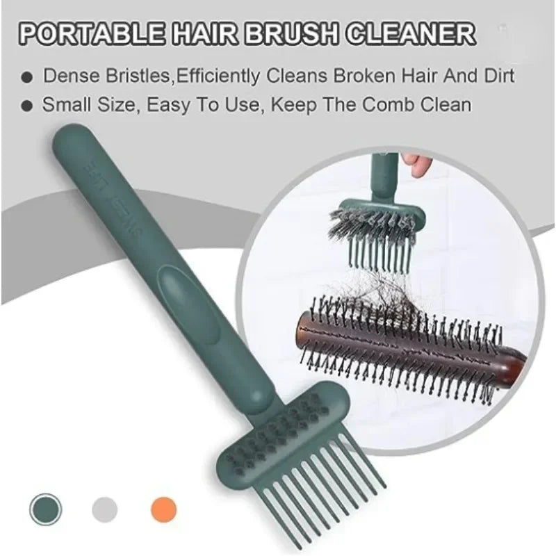 2In1 Comb Cleaning Brush Hairbrush Cleaner Rake Comb Embedded Tool Mini Hair Dirt Remover For Removing Hair Dust Home Salon Use - KiwisLove