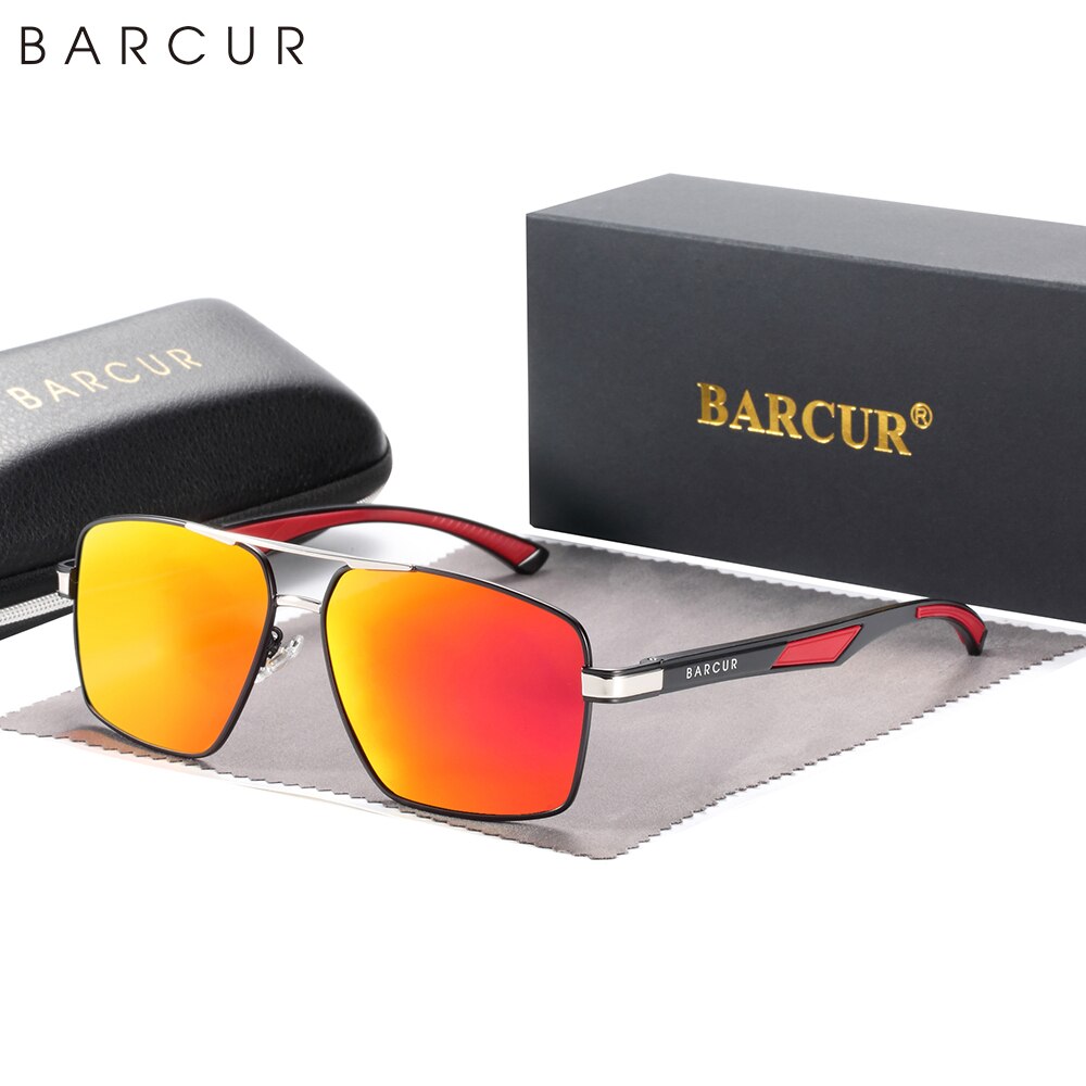 BARCUR Sunglasses for Men Polarized Classic Sports Sun Glasses for Men UV400 Shades Eyewear Oculos Gafas De Sol - KiwisLove