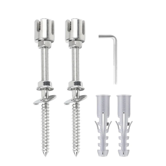 2pcs Stainless Steel Garden Wire Trellis System For 4mm Cable 5/32'' Climbing Plants Vines And Green Wall With Wall Brackets