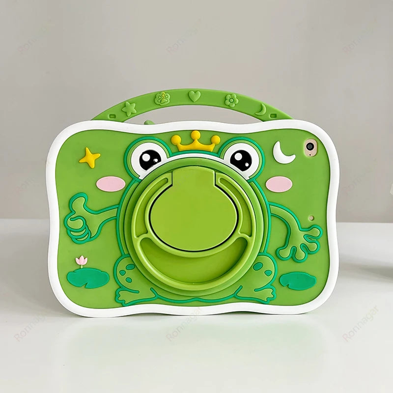 3D Cute Dinosaur Case for iPad Air6 2024 11'' 10.2 9th 10th 10.9 Air4 5 Pro11 M4 9.7 Mini4/5/6 Cartoon Boys Girls Silicon Stand