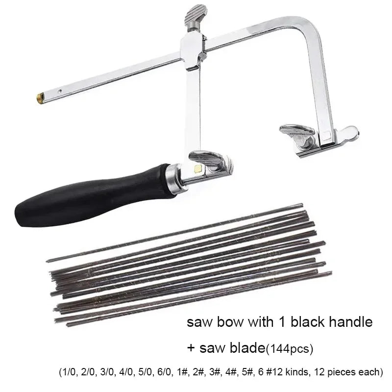 Jeweler\'s Saw Frame kit with Blades Adjustable Jewelers  Precision Cutting Metal Saw Jewelry Making Tool ﻿