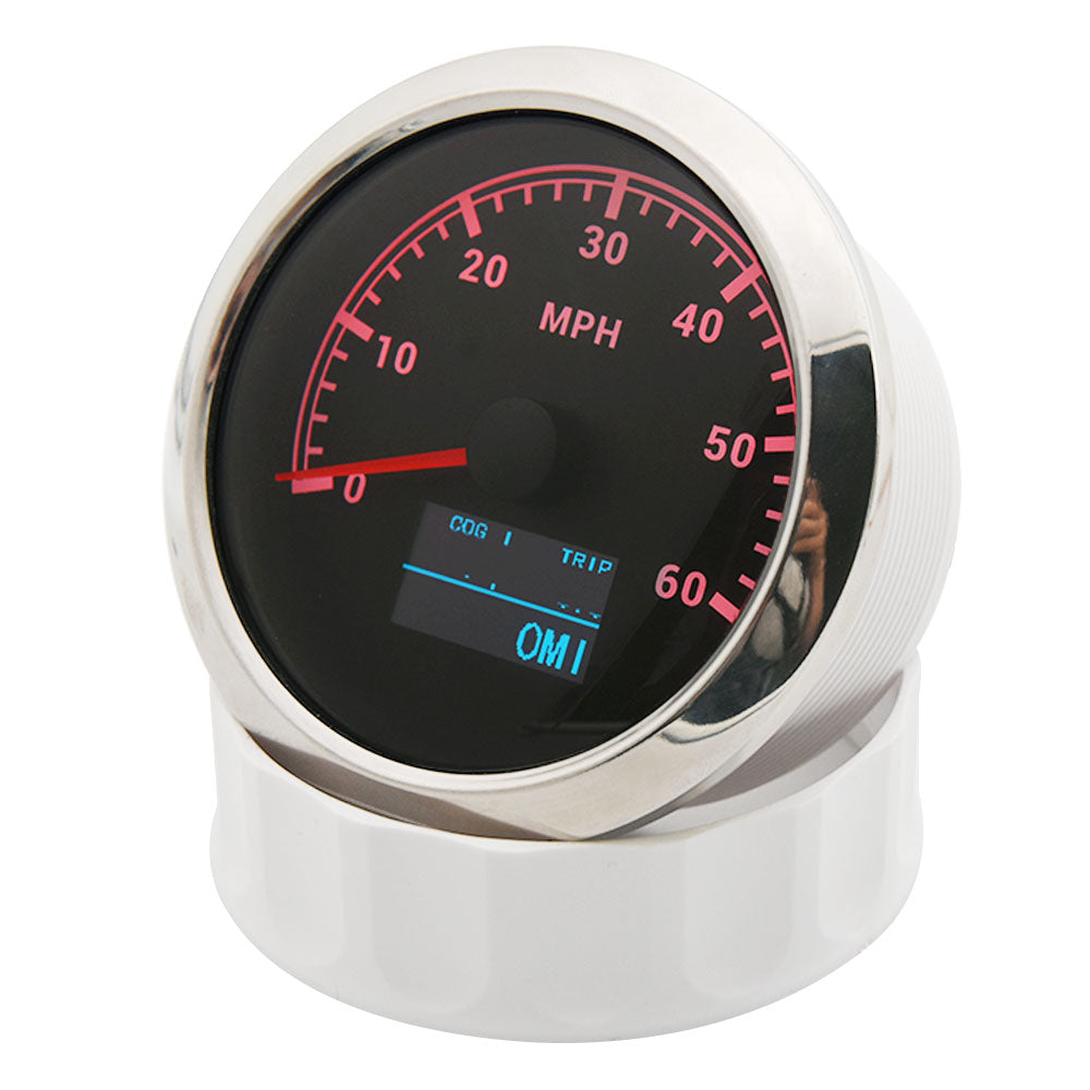 HD 85mm 3 in 1 Car Boat GPS Speedometer Gauge Digital speedometer Motorcycle gps 60km/h 60MPH 60knots Red LED With Antenna - KiwisLove
