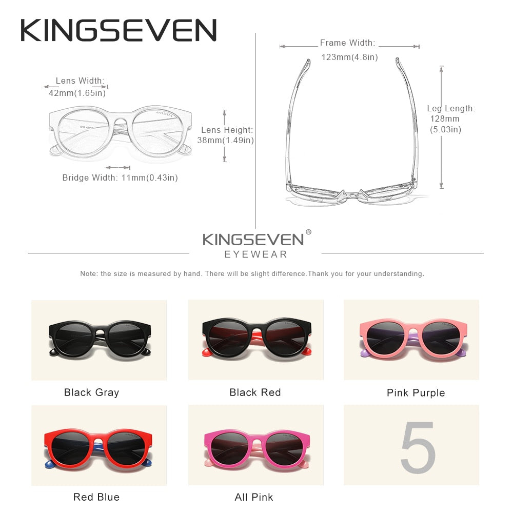 KINGSEVEN Square Polarized Kids Sunglasses Safety Children Sun Glasses Lightly Fashion Boys Girls Shades Eyewear UV400 - KiwisLove