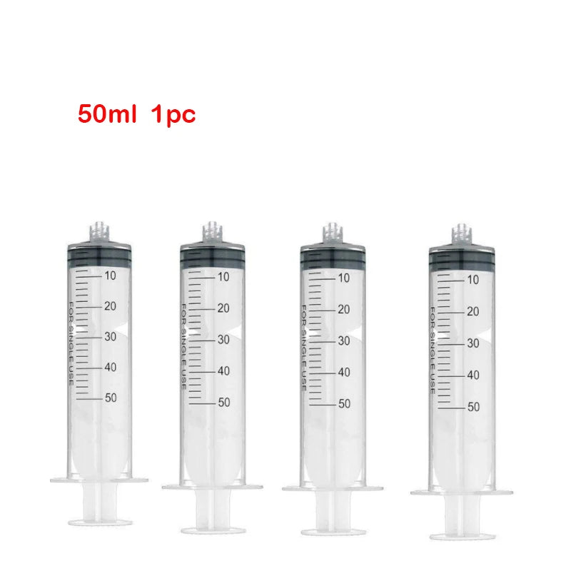 1/5/10pcs Luer Lock Syringes 3ml 5ml 10ml 20ml 30ml 50ml 100ml plastic syringe hydroponics Nutrient Syringe Tools Sampler