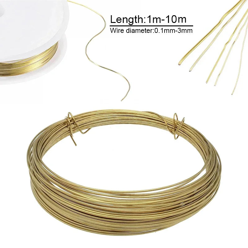 1Rolls length1m-100m Brass Wire 0.1mm 0.2mm 0.3mm 0.4mm 0.5mm 0.6mm 0.7mm 0.8mm 1mm 1.2mm 1.5mm 1.8mm 2.0mm 2.5mm 3.0mm