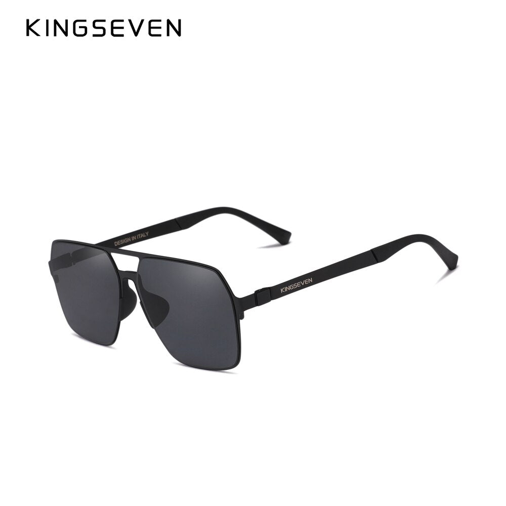 KINGSEVEN 2023 New Driving Men's Polarized Sunglasses Ultra Thin Temples Pilot Sun Glasses For Men UV400 Retro Eyewear - KiwisLove