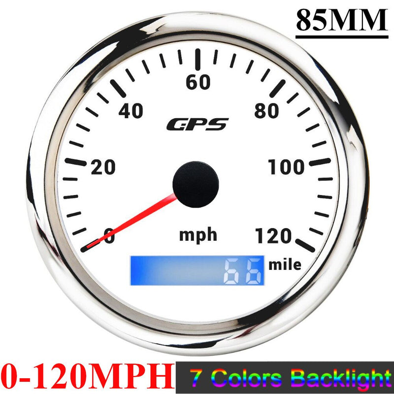 HD Car GPS Speedometer 7 Color Backlight Marine GPS 0-80MPH 0-120MPH KMH Speedo Meter With GPS Sensor For Motorcycle Car Boat - KiwisLove