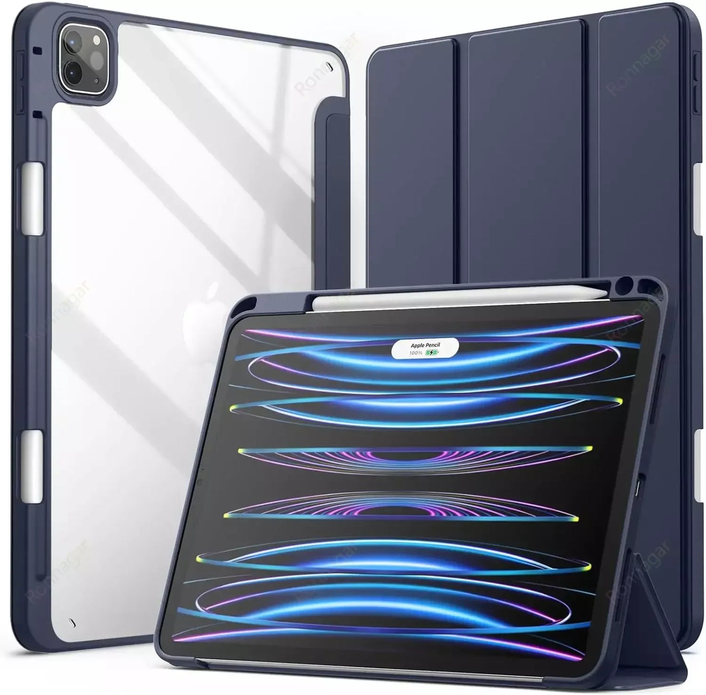For iPad 10th Generation Case A16 2025 iPad Air5 Air4 10.9 Air 11 M2 M3 2024 Pro11 M4 M2 7 8 9 10.2 10.5 Case With Pencil holder