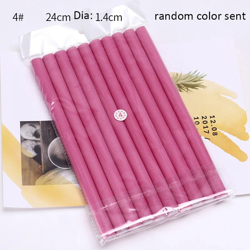 10pcs Flexible Hair Curling Rod Hair Curler Makers Soft Foam Bendy Twist Curls Flexi Rollers Styling Tools Hair Roller No Heat - KiwisLove