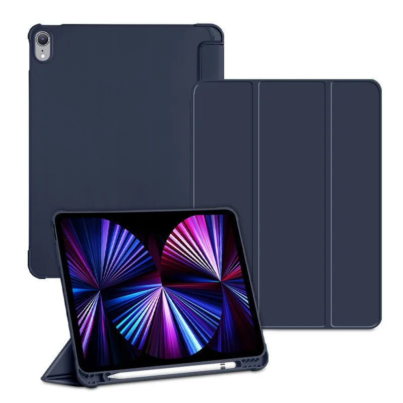 With Pencil Holder Case for iPad Air11 inch 2025 2024 A16 11th 10th 9th 8th 7th 10.2 inch Air5 4 10.9 Pro11 M4 Auto Sleep Wake