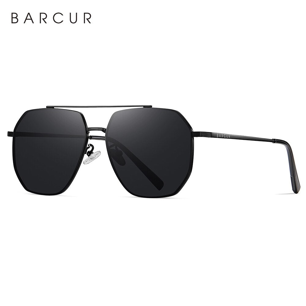 BARCUR Original Business Sunglasses Man Polarized Square Sun Glasses Women Simple Classic Flat Lens Shades Eyewear Gafas De Sol - KiwisLove