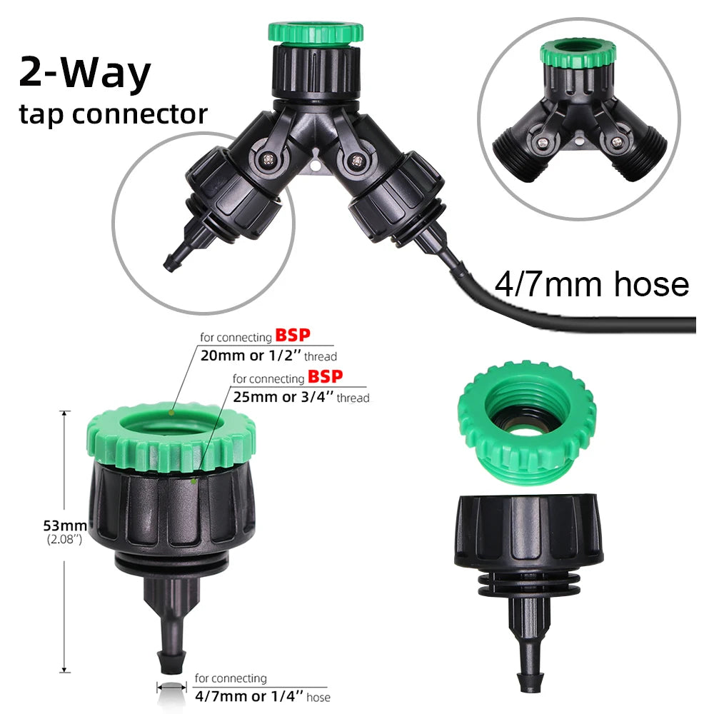 5-50m  Garden Watering Timer Green Drip Irrigation System Adjustable Sprinklers Phone Remote Controller