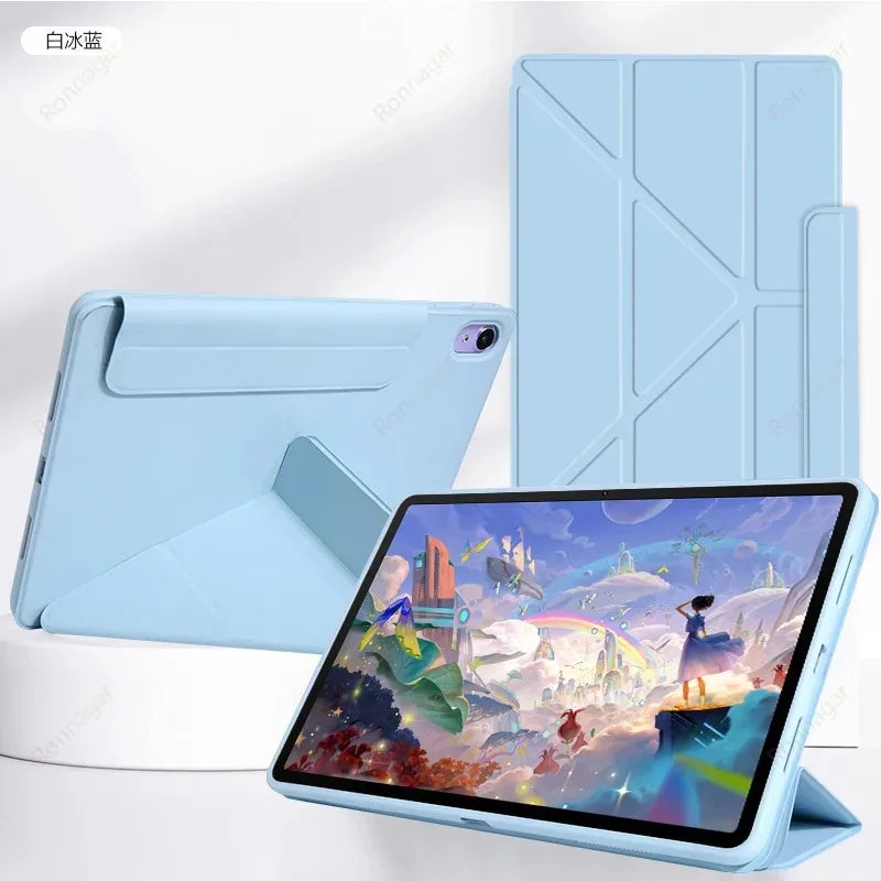 Y-Folding Case for Samsung Tab S10 Lite S11 S9 S10 FE 11 inch Slim Folio Stand Tablet Cover Multi-Angle Viewing Auto Wake/Sleep