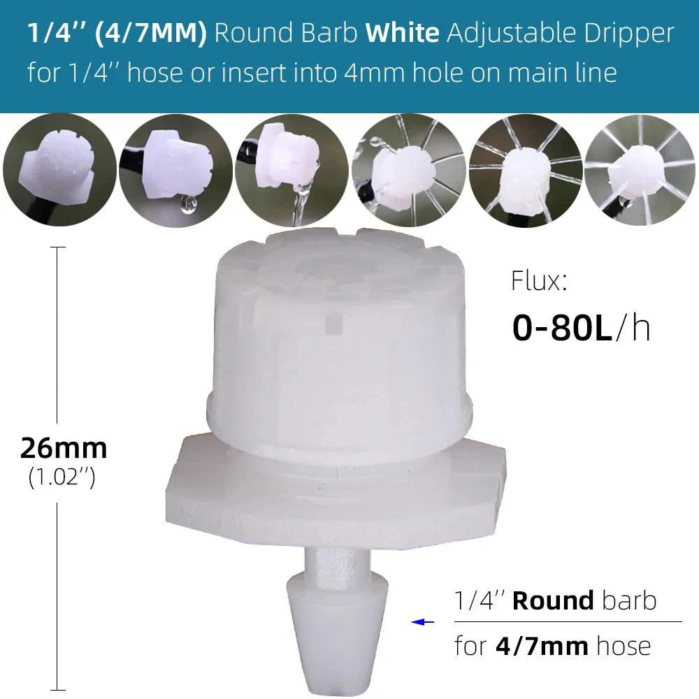 Garden 11 Colors of Adjustable 8-Holes Drippers Irrigation Spinkler Nozzle Balcony Greenhouse Watering Emitters Automatic Tool