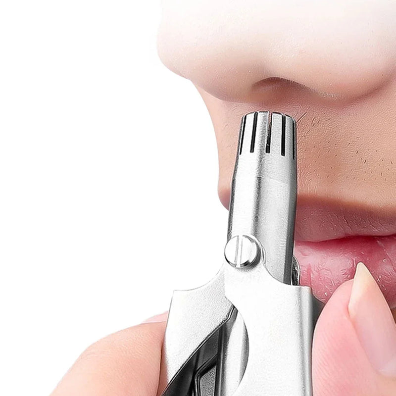 Nose Hair Trimmer For Men And Women Stainless Steel Manual Nose Hair Razor No Noise Washable Nose Hair Trimmer Manual Shaver - KiwisLove