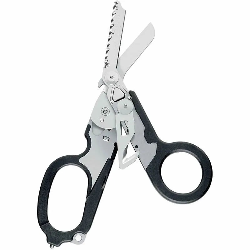 Multifunction XIAOTREE First Aid Tactical Folding Scissors Outdoor Survival Tool Combination Tactical Scissors Stainless steel