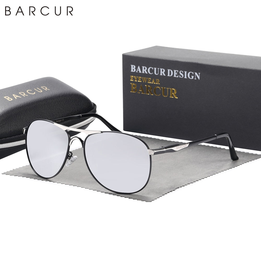 BARCUR Brand Design Sunglasses High Quality Men Polarized Sun Glasses Driving Mens Sun Glasses UV400 - KiwisLove